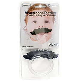 Bitten 622627 Mustache Teaser, Black, Transparent, Product Size (W x D x H): Approx. 3.5 x 0.4 x 2.6 inches (90 x 10 x 65 mm)