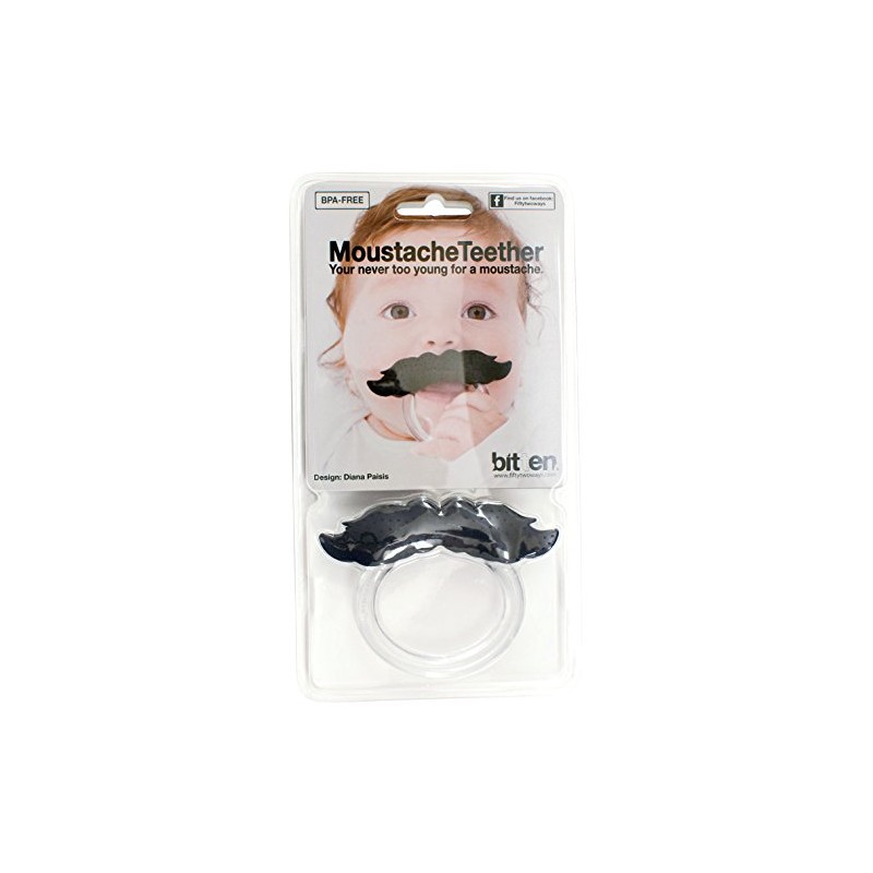 Bitten 622627 Mustache Teaser, Black, Transparent, Product Size (W x