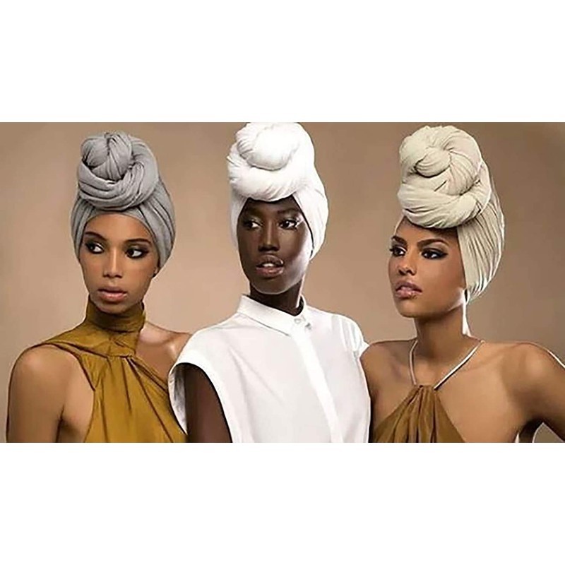 DRESHOW Hair Wrap for Black Women's Scarf Turban Long Hair