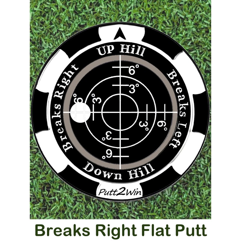 Putt2Win Premium Pro Golf Green Slope Reader Ball Marker. Poker