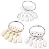 3 Sets Plastic Nail Swatches Crown Shape Fake Tips Nail