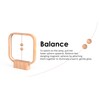 Allocacoc Heng Balance Lamp Portable; Square Real Wood, USB-C Rechargeable,