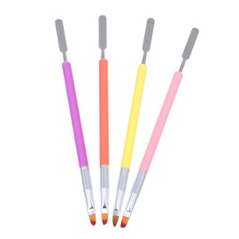 FOMIYES 4pcs Nail Pen Nail Art Gel Fake Light for Gel Nails Empujador De Manicure Nail Tech Accessories Nails Supplies Shaper Grinder Repujador De Kit Pens Pads Colorful Stainless Steel