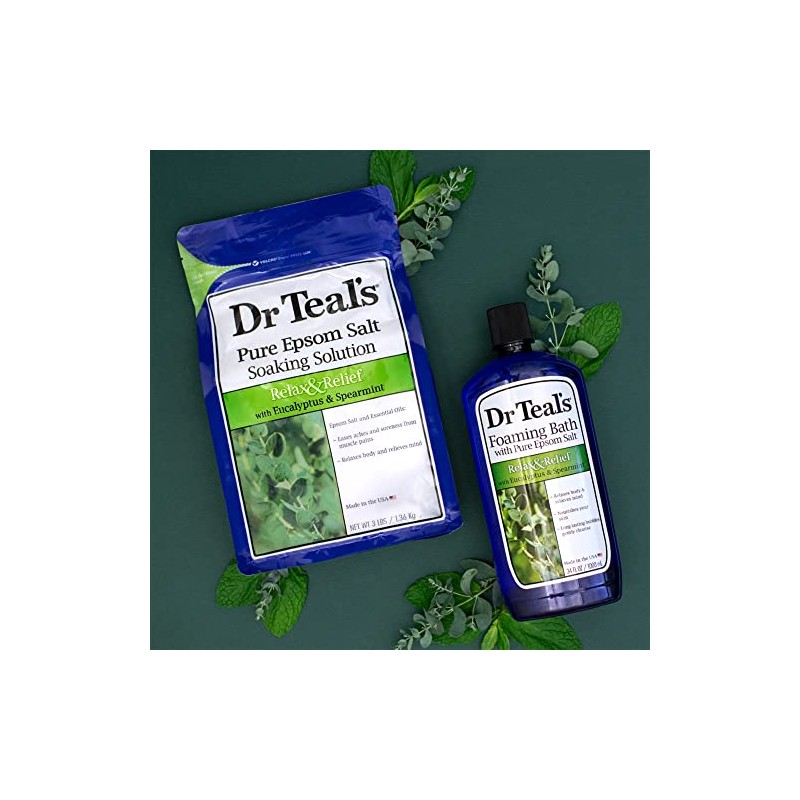 Dr Teal's Epsom Salt Soaking Solution and Foaming Bath with