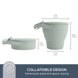 Dreambaby Silicone Pop Up Snack Cup Collapsible Toddler Snack Holder Green