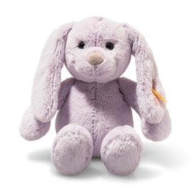 Steiff Tilda Rabbit 20 cm, Purple, Plush Toy with Floppy Ears, Soft Cuddly Friends, Fluffy Stuffed Toy for Cuddling and Playing, Cuddly Toy for Girls and Boys, Machine Washable