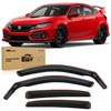 Nilight Durable in Channel Rain Guards for Honda Civic Hatchback
