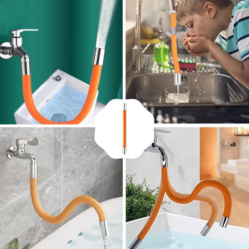 Changyeah 20 cm Flexible Water Tap Extender, 360° Free Rotating