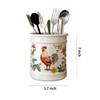 Bicuzat Ceramic Rural Rooster Pattern Kitchen Utensil Holder, Large Cooking