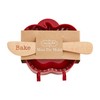 Mud Pie Apple Pie Mold Set Kitchen Accessories, RED