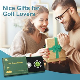 Yobbai SlopeVision Pro Golf Green Reader with Hat Clip, Horizontal Bubble Level & Golf Ball Marker – High Precision Green Reading Aid, Ideal Golf Gift for Men & Women (Black&Green)