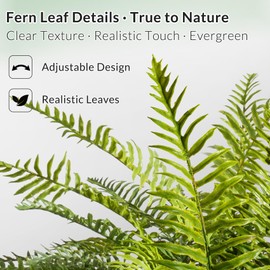 2 Pack Artificial Fern Plants in Pots, Type 8