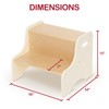 Monläurd® 2-Step Wooden Toddler Step Stool – Kids Step Stool