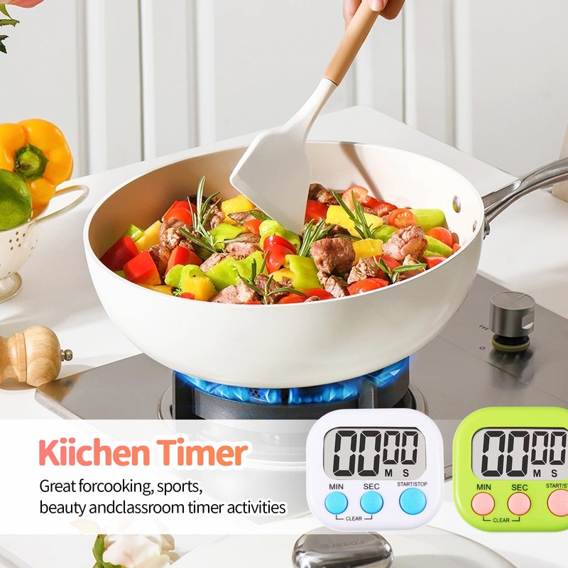 4 Kitchen Timers, Magnetic Timer, Digital Timer, Digital Kitchen Timer