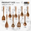 Hefild Wooden Spoons for Cooking, Nonstick Cooking Utensil Set with
