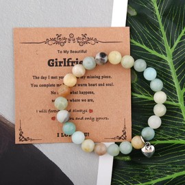 Girlfriend Valentines Day Gifts for Her Girlfriend Birthday Gifts for Girlfriend I Love You Gifts for Her Girlfriend Bead Bracelet Gifts for Gf Girlfriend Valentine's Day Gift for Her Girlfriends
