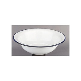 IBILI Wash Blanca Bowl 32 cm of Enamelled Steel, White/Blue, 32 x 32 x 9 cm