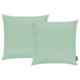 Fino Pillow case approx. 40 x 40 cm valuable & wrinkle resistant in 30 colourful Colours (2 Set) - cotton blend, 31 Mint, 40 x 40 cm, 40_x_40_cm