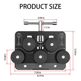 GRDM Tubing Straightener Brake Line Straightening Tool, Aluminum Alloy Pipe Straightener for 3/16"-1.0" Tubes, Compatible with Copper/PEX/Brake Lines (Automotive/Plumbing Use)