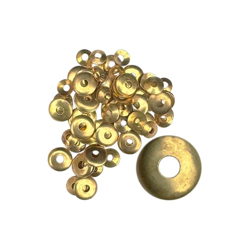 Jewellers Tools 100 Brass Domed Clock Washers (Round Hole) :