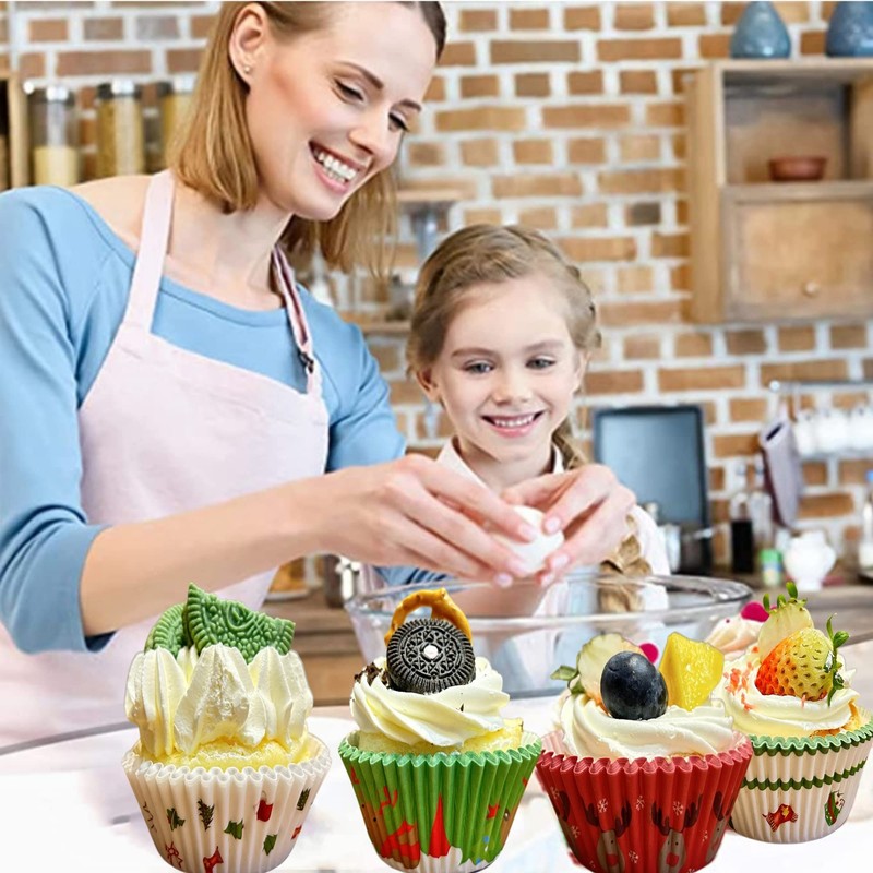 Pack of 200 Muffin Cases Paper, Cupcake Moulds, Disposable Baking