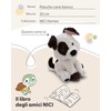 NICI Morbido cane di peluche, 20 cm, bianco - 62137