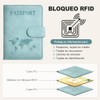 Porta Pasaporte con Bloqueo RFID, Porta Pasaporte y Visa Impermeable,