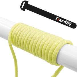 Tiardey PLF-Y Luminous Fluorescent Paracord 4mm 31M 7 Core Strand Tear Resistant Nylon Cord Mil Spec Type III Paracord Holds Up to 550lbs for Outdoor Survival Camping