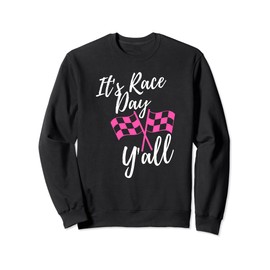 It's Race Day Y’all Checkered Flag Pit Crew Racing Track Sweatshirt