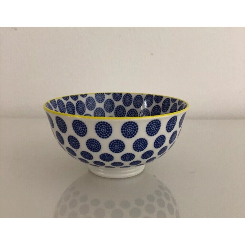 CUCINA TAVOLO Fine Porcelain Blue, White, Yellow Rice or Dessert