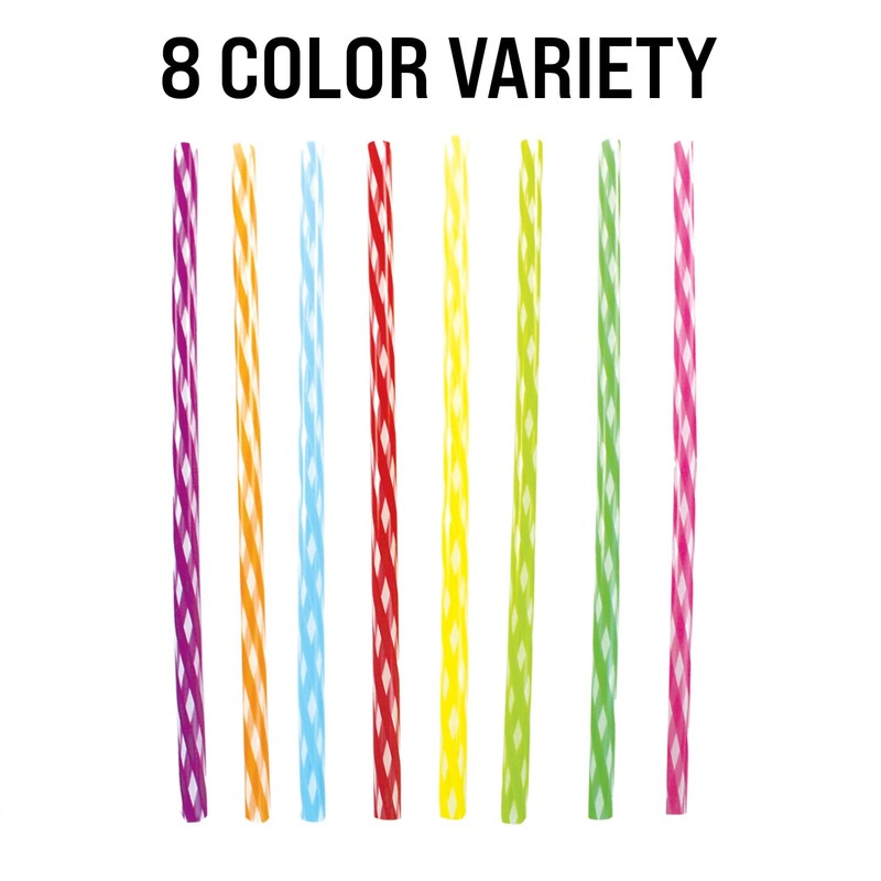 Hogg Reusable Straws - Rainbow (24 Pack), Plastic Straws Reusable,