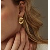 Yeanifeana 2 Pairs Gold Knot Earrings Chunky Statement Earrings Geometric