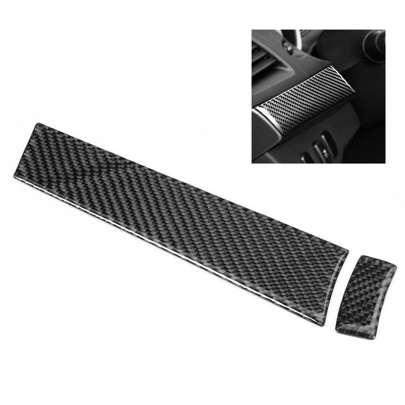 2pcs Carbon Fiber Driver Dashboard Panel Trim Cover Fit for