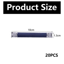GVSS 20 Stück Taschenclips, zum Basteln, röhrenförmige Verschlüsse mit Scharnieren, flexibel, Handtasche, Kuss, ideal für Handarbeiten und Geldbeutel, 10 cm