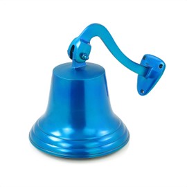 Navy's Nautical Ship's Aluminum Cast Premium Bell | Nursery Decor Gifts | Nagina International (7 Inches, Ocean Blue)