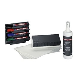 edding BMA 15 S Whiteboard Marker Accessory Set - Complete Solution, Accessory Set for Working on Whiteboard, Flip Chart - Ideal for Office, Home, School