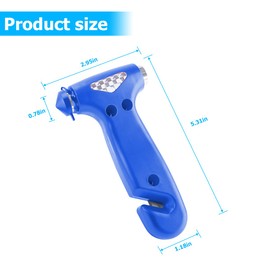 AICEL Car Safety Hammer, 2PCS Window Glass Breaker and Seat Belt Cutter, 3-in-1 Multifunctional Emergency Escape Tool, Car Accessories Emergency Escape Hammer Gifts for Family Women Children