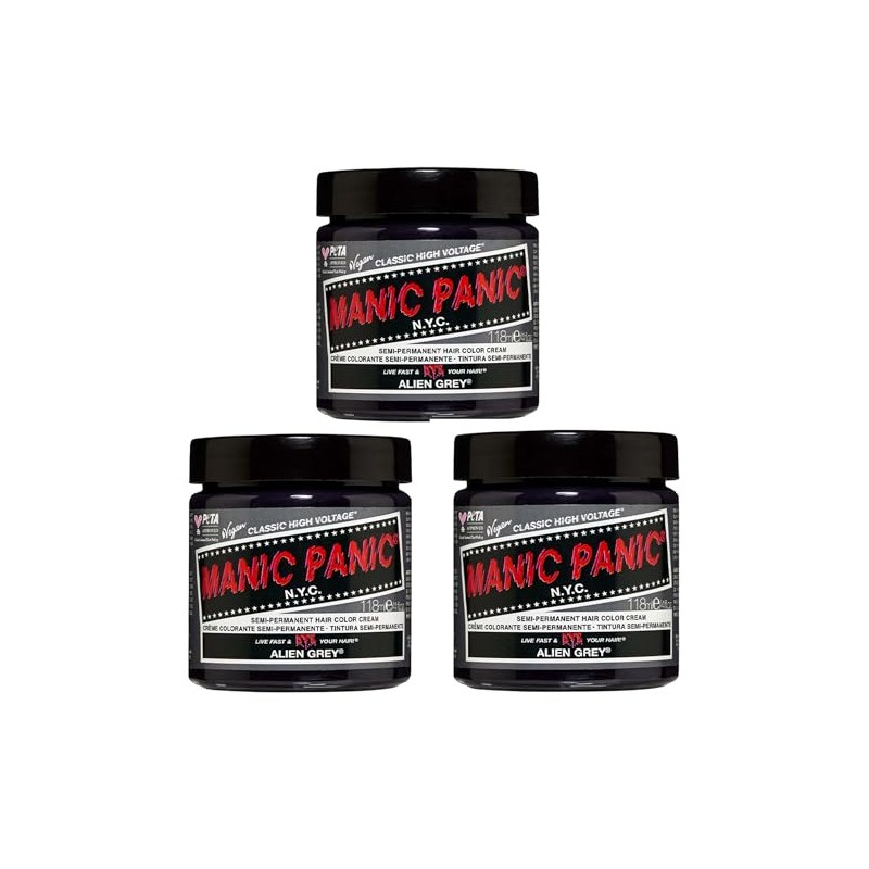 Manic Panic Alien Grey, Cruelty Free, Vegan & Vibrant, 3