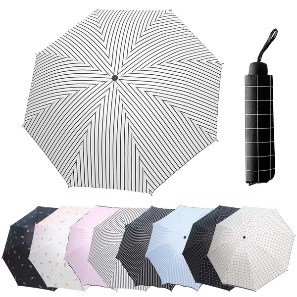 KKTONGXI Large Storm Resistant Compact Travel Umbrella for Men and
