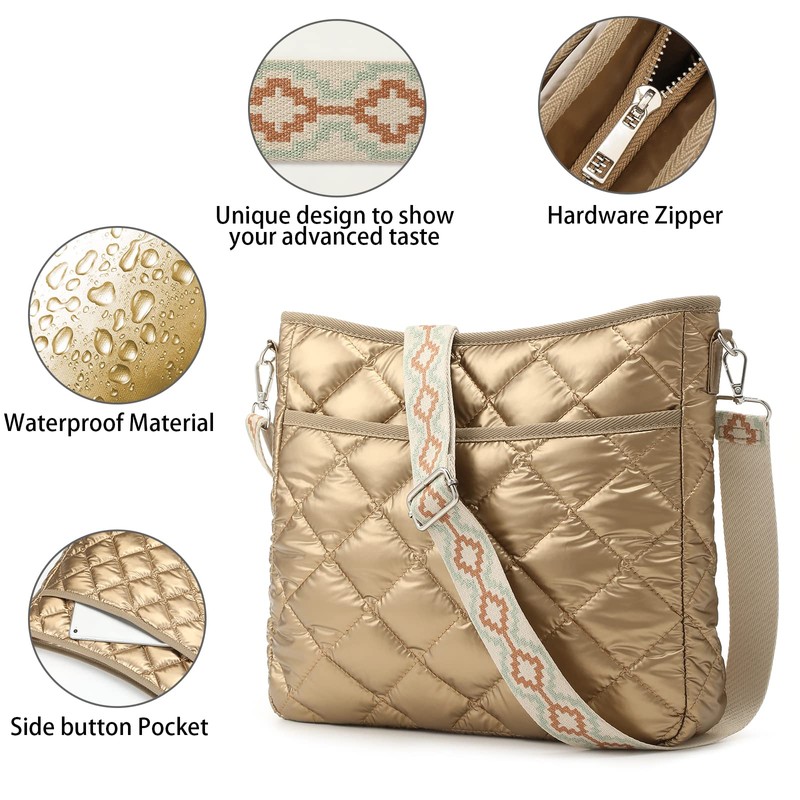 Lychii Quilted Tote Bag, Shoulder Bag, Handbag, Puffer Tote Bag,