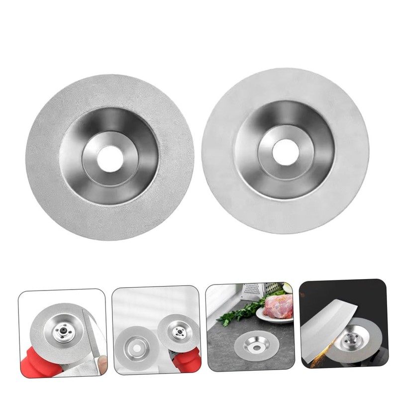 CHILDWEET 2pcs Grinding Blade Diamond Sharpener Stone Sharpening Wheel Diamond