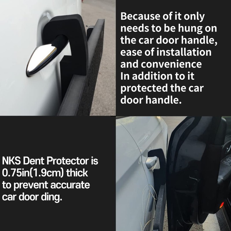 NKS Car Door Dent Protector - Non-Magnetic Removable Guard for