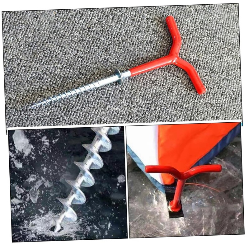 Totority 4Pcs Spiral Camping Stake Durable Ground Nails for Tents