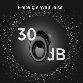 Ohrstöpsel zum Schlafen, Geräuschunterdrückung, Wiederverwendbare Silikon-Ohrstöpsel, Reisen, Konzerte, Flugreisen und Konzentration, 4 Paar Ohrstöpsel (Schwarz Glänzend, Einheitsgröße)