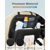 FLORICH 5-in-1 Car Backseat Organizer, Premium Leather Headrest Seat Back