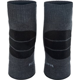 Medima Knie- & Ellenbogenwärmer Wolle Angorawolle grau/schwarz Größe XL