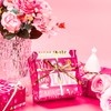 LeZakaa Valentine's LOVE Wrapping Paper Roll - Pink Metallic Foil