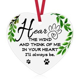 Pet Memorial Gifts Christmas Ornament Loss of Dog Sympathy Gift Dogs Cat Memorial Gifts Ceramic Ornament Pet Loss Gifts Dog Bereavement Remembrance Ornament in Memory of Dog Cat Gift Christmas Decor