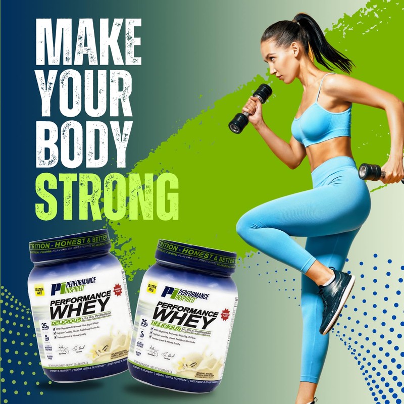 PERFORMANCE INSPIRED Nutrition WHEY Protein Powder – All Natural –