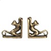 Dollhouse Cat Bookends Antique Bronze Miniature Bookcase Study Accessory